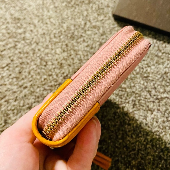 EUC GUCCI LE Japan Exclusive Two Tone Pink & Orange Leather Bamboo Long Wallet - Picture 7 of 16